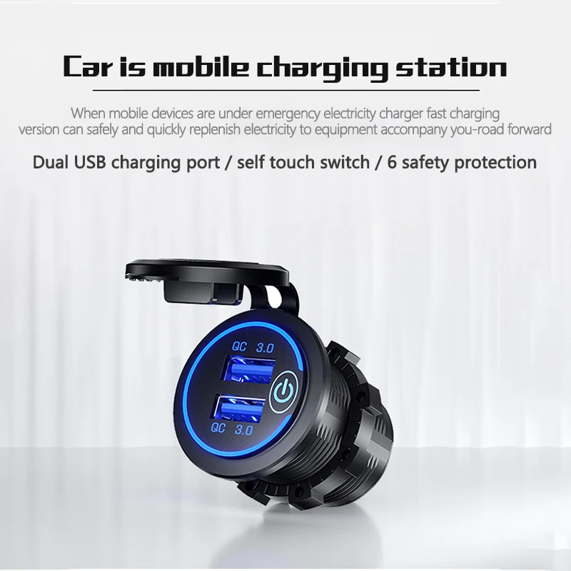   3.0  USB ڵ   12V/24V QC3.0 USB    ġ ġ ž  ܼƮ