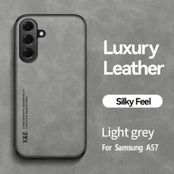 Luxury PU Leather Magnetic Car Case - Leather Protective Cover - Galaxy A51 (GRAY)