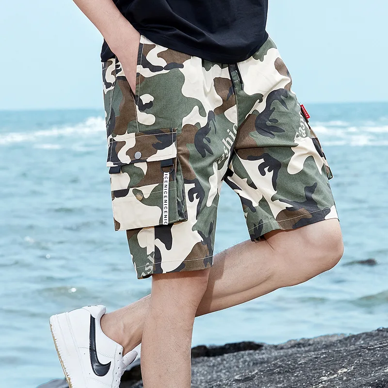 Cargo Shorts Men Cool Camouflage Summer Hot Sale Cotton Casual Men Short Pants Brand Clothing Comfortable Camo Men Cargo Shorts