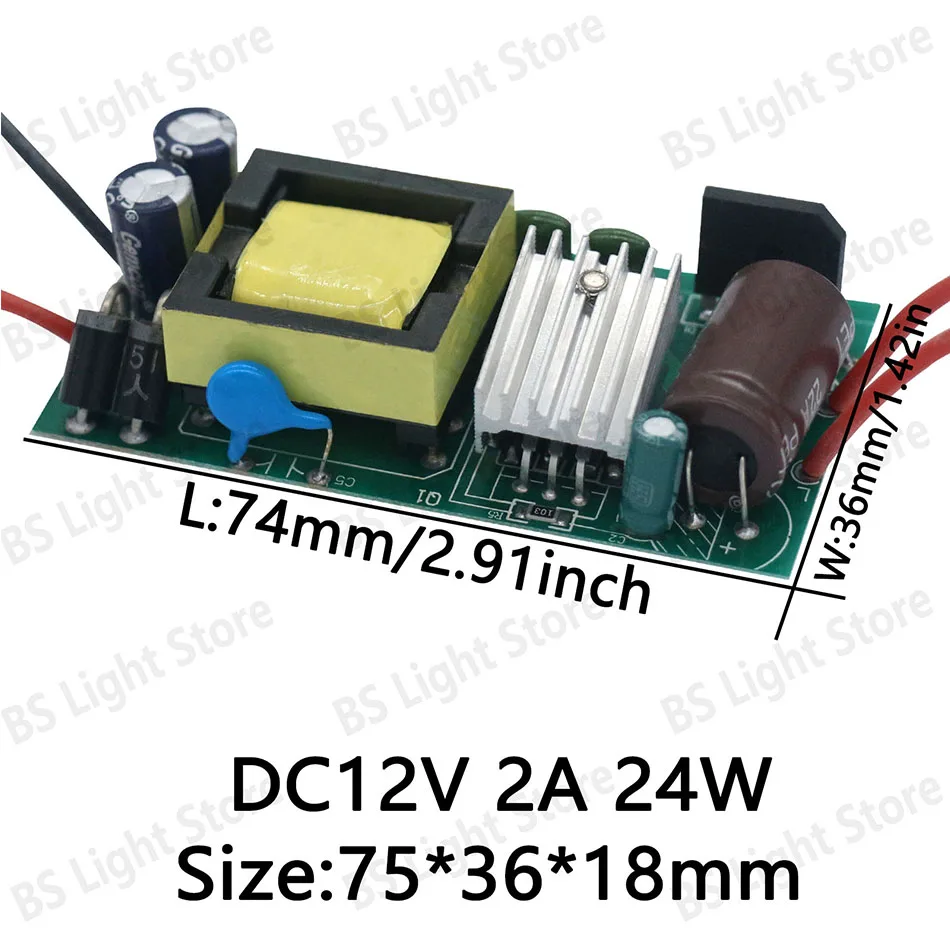 Neuer LED-Treiber-Transformator 220V auf 12V Volt Netzteil 1A 2A 3A 12W 24W 36W Treiber für Deckenleuchten Lampen LED-Streifen – Detail 4