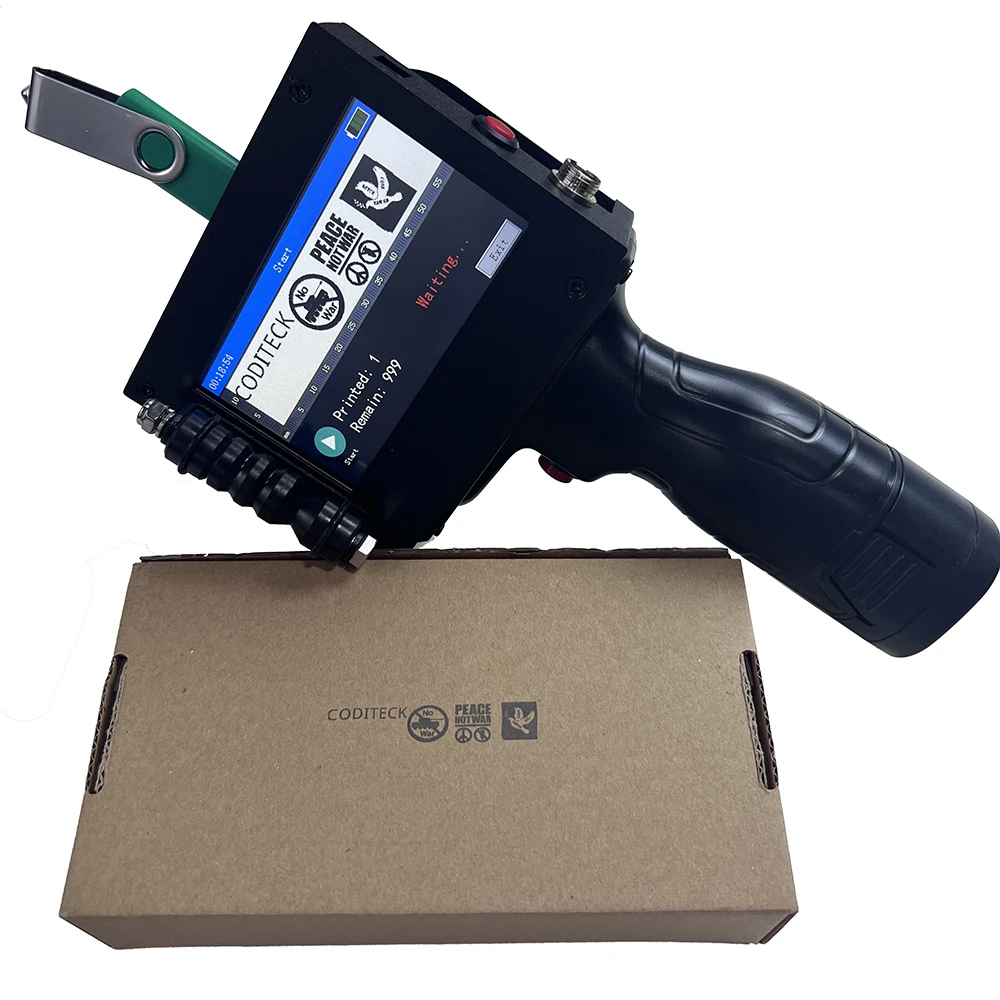 

Coditeck factory price 600dpi 12.7mm handheld inkjet printer