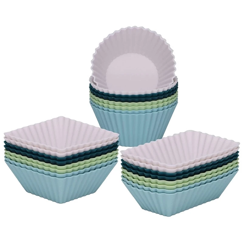 

24Pieces Nonstick Muffin Liners Cake Molds for Home Baking for Party Dropship