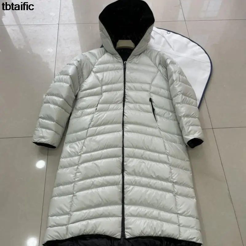 

Black Female Hooded Long Down Jacket Classic 2023 New Y2K Casual Jacket Hat Printing Letter Print Fashion Coats For Women