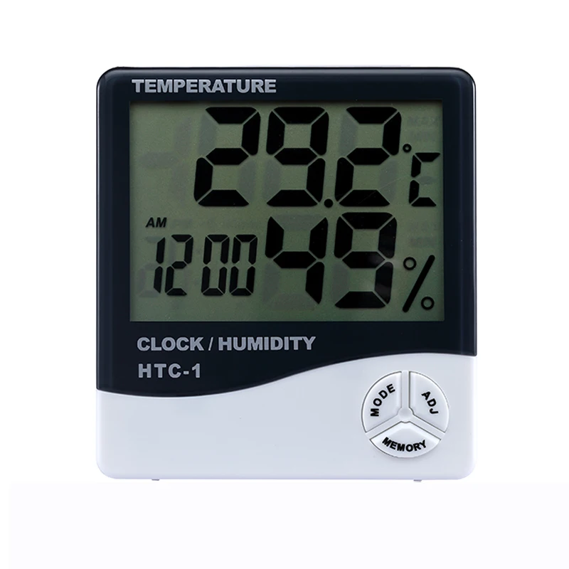 HTC-1 HTC-2 HTC-8A Electronic Digital Temperature Sensor Humidity Meter Indoor Outdoor Thermometer Hygrometer Alarm Clock