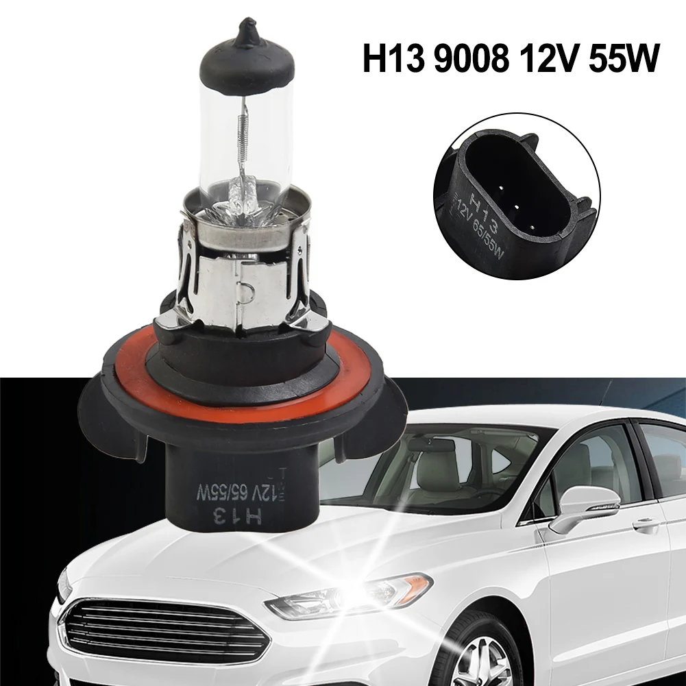 H13 9008 12V 55W Quartz Halogen Bulb White Halogen Bulb Car Headlight Bulb Quartz Material Car Accessories 2