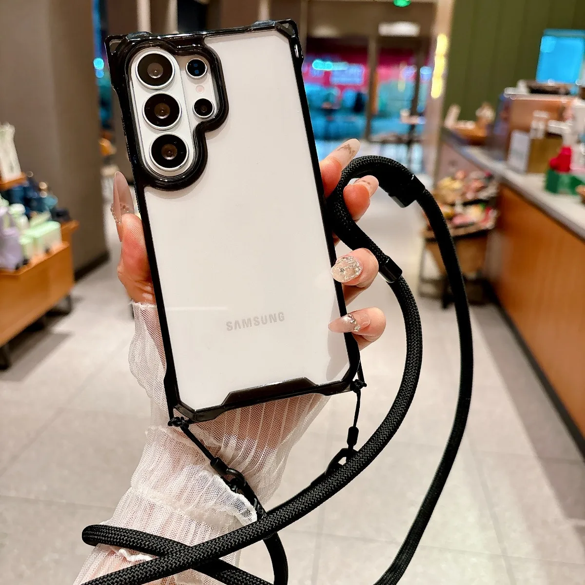 Clear Crossbody Transparent Phone Case with Adjustable Strap