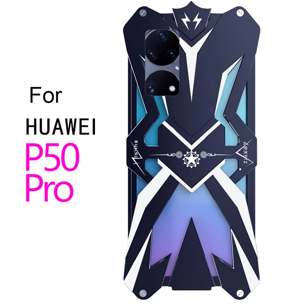 

Противоударный металлический армированный чехол для Huawei P50 Pro, Роскошный Алюминиевый Чехол, уникальный классный чехол для Huawei P40 Pro P50E P50 Pro, чехол