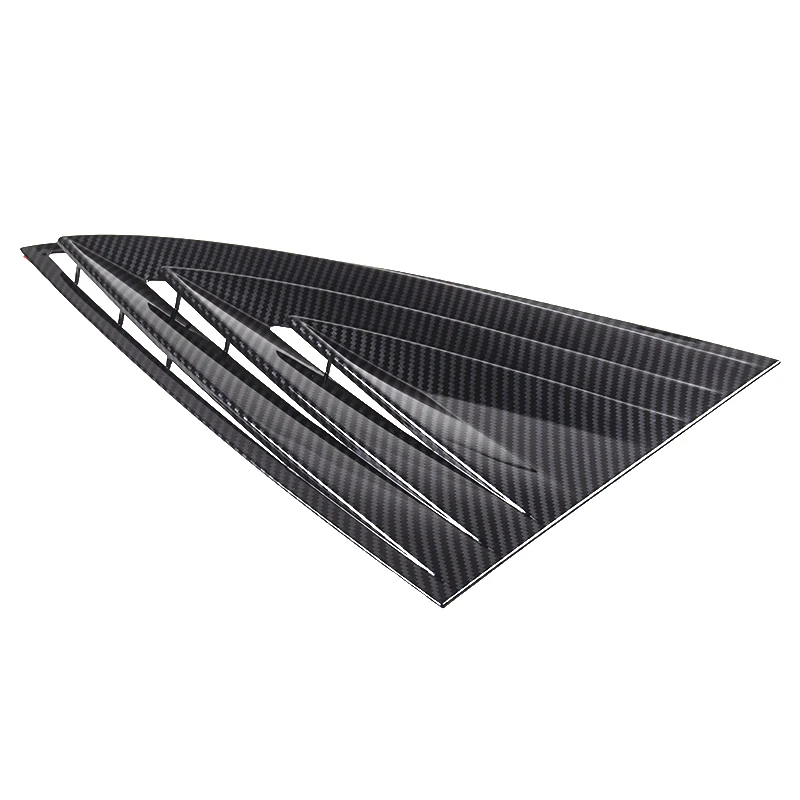 

For Tesla Model 3 2017 - 2021 Rear Car Window Shutter Cover Carbon Fiber Stickers Triangle Decoration Modified Accessories ABS