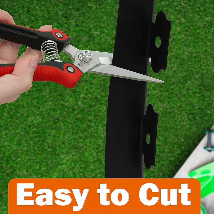 10 meters landscape edging kit, garden edging coil 30 nails, no digging lawn edge design, grass stone isolation belt garden gree