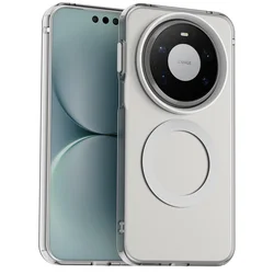 Luxury Armor Shockproof Magnetic Wireless Charging Case - Matte PC Cover for Huawei Mate 80 Pro Max (White)