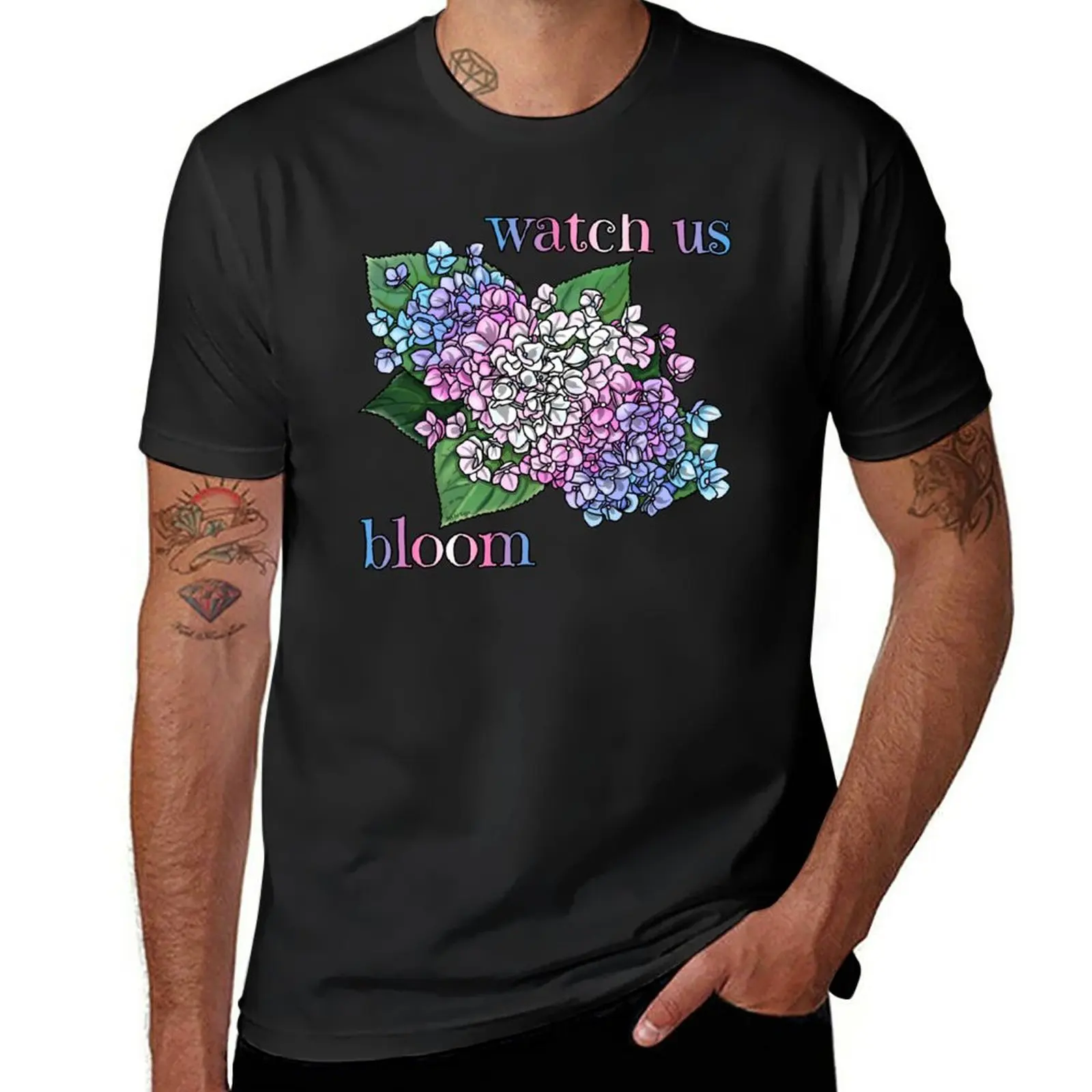 

New Watch Us Bloom Hytransea 2023 T-Shirt black t shirt Tee shirt black t shirts t shirt for men
