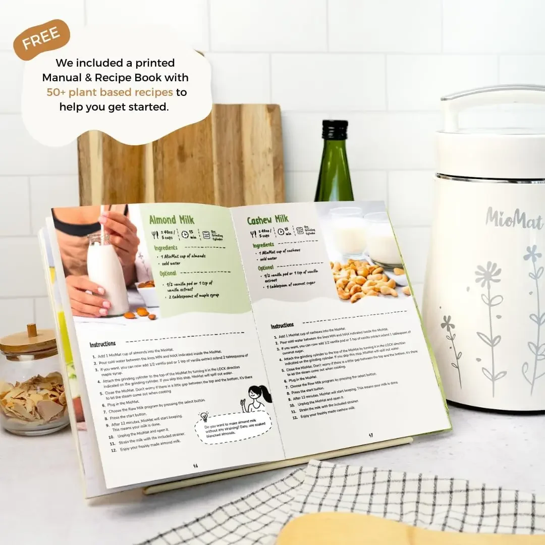 Based Maker | Make 40oz of Natural Almond , Soy Milk, Oat  Coconut  and more ... + soups, porridges, smoothie 6