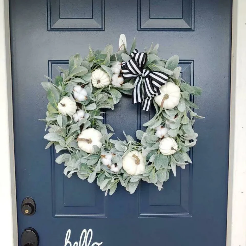 Ghirlanda Per Porta D'ingresso Ghirlanda Primaverile Per Porta - Fiori Artificiali 45 Cm, Decorazione Per Ingresso, Finestre, Casa Decorazione Finestra Fiori Seta