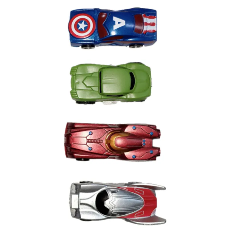 Ensemble de voitures de course Marvel pour enfants, jouet en alliage,  Spider Man, Iron Man, figurines services.com America, modèle 1:64, cadeau  d'anniversaire, 6 pièces par ensemble - AliExpress