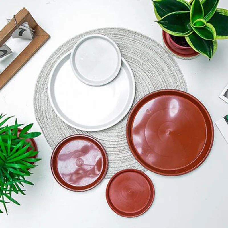 Plastic Flower Pot Tray Base Plant Saucer Round Drip Plant flowerpot Trays Pot Indoor Outdoor Home Garden Supplies 10pcs plant saucer