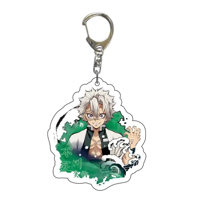 Hot Anime Dämon Slayer Schlüsselbund Cartoon Tanjirou Nezuko Acryl Schlüssel Kette Kawaii Kagaya Muzan Schlüsselring Modell Spielzeug Kinder Geschenke – Detail 8