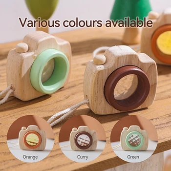 Baby Wood Colorful Camera - Wooden Toys 2