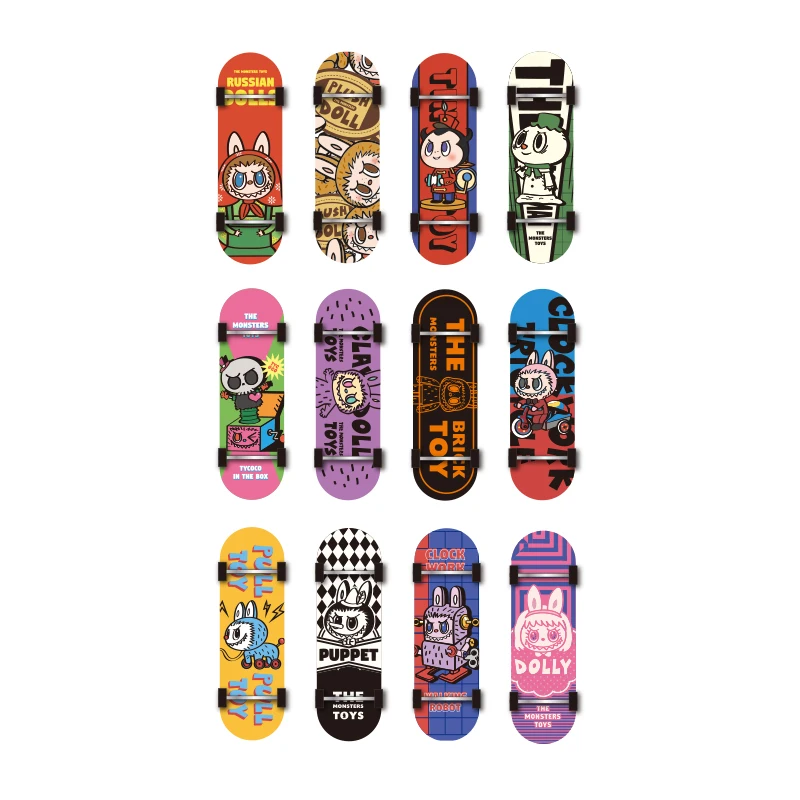 POPMART The Monsters Elf Toy Series Finger Skateboard Blind Box