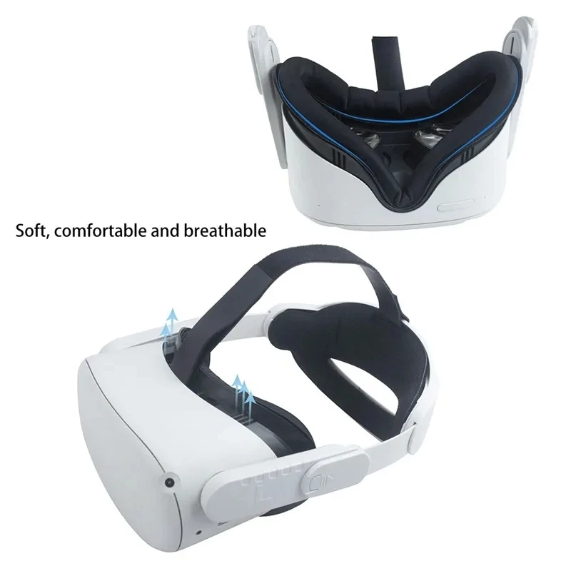 For Meta Quest 2 VR Headset Anti-sweat Eye Mask VR Facial Interface Bracket Cover