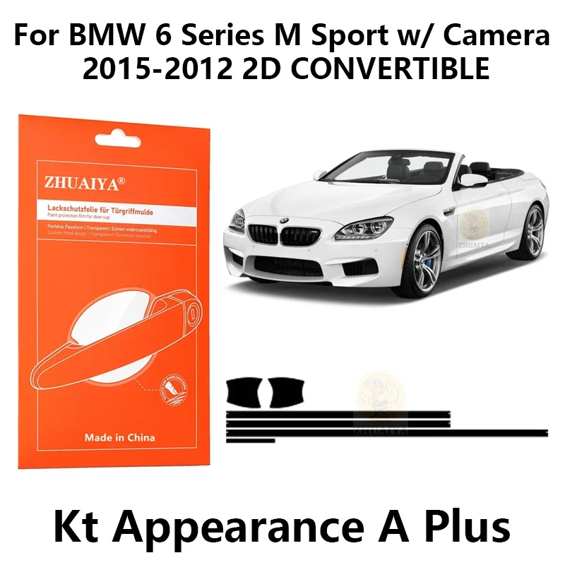 

Защитная пленка на края дверной ручки, защитная пленка ТПУ PPF для BMW 6 серии M Sport w/ Camera2015-2012 2D CONVERTIBLE