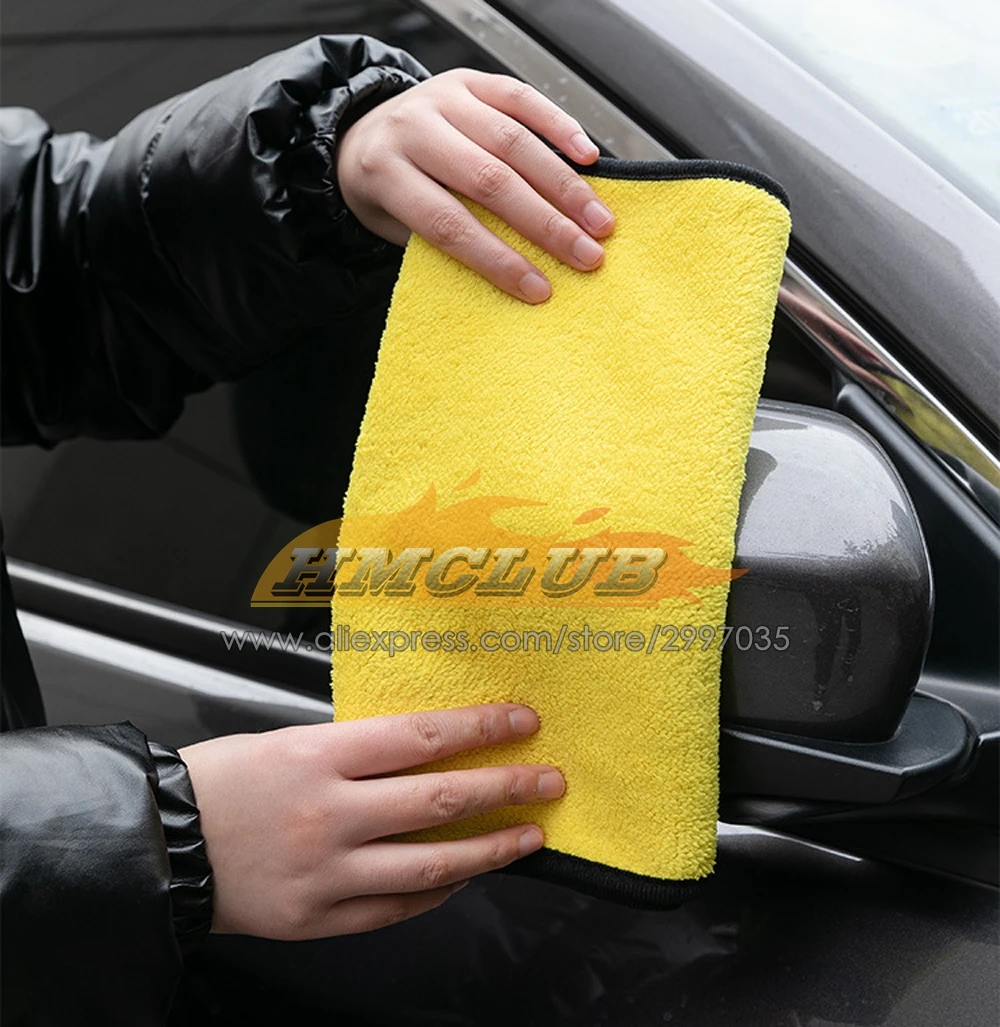 Microfiber Cleaning Towel Thicken Soft Drying Cloth Car Body Washing Towels Double Layer Bodywork Clean Rags 30cm 40cm 60cm
