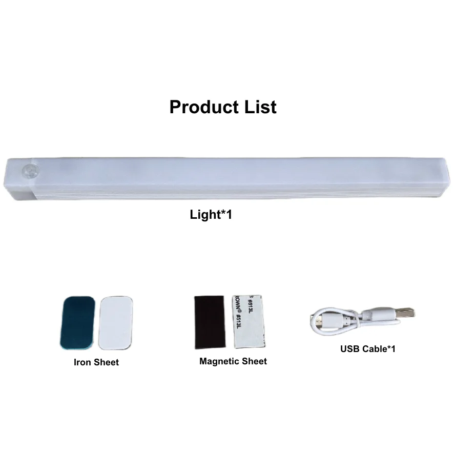USB Rechargeable Motion Sensor LED Bar Light Induction Night Light Portable Long Strip Cabinet Lamp for Kitchen Bedside Wardrobe motion sensor light led cabinet light led light bar