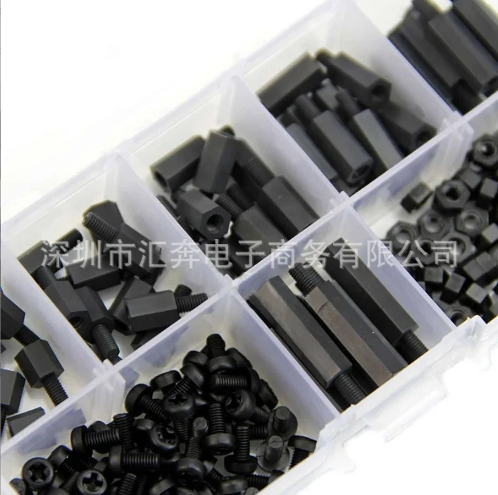 M3 Mixed Female Male Hex Spacing Screws Set 180Pcs Nylon Standoff Spacer Column For PCB Motherboard Fixed Plastic Wood Screws