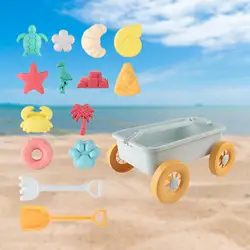 15 Pieces Beach Toys Sand Set Includes Sand Models Crab Sand Toys for Kids