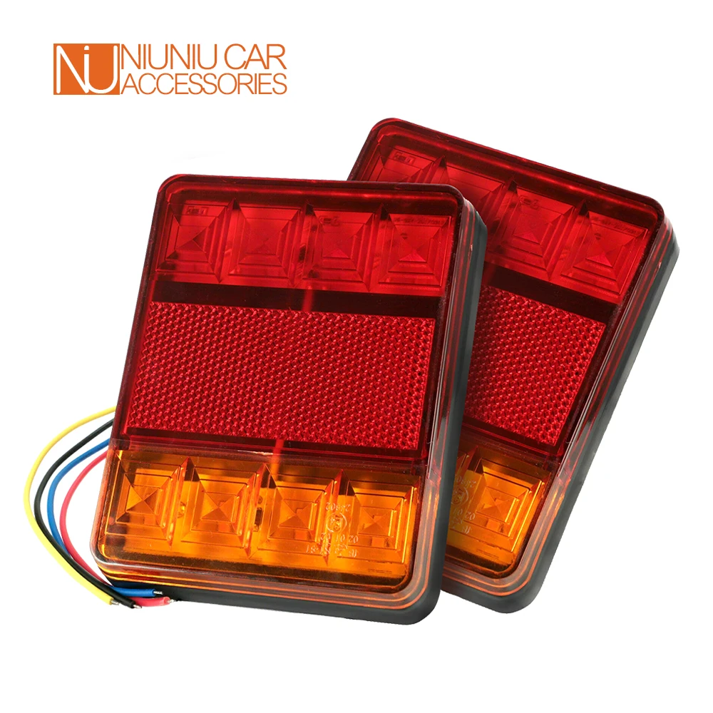 (2PCS/1PAIR) 12V Waterproof 8 LED Tail Light Rear Lamps Boat Trailer RV Parts Camper Accessories Caravan Components components