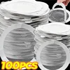 5/100PCS Disposable Hair Drain Catcher Mesh Anti-blocking Filter Floor Drain Sticker Shower Cover Kitchen Bathroom Sink Strainer 1