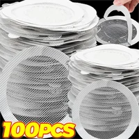 5/100PCS Disposable Hair Drain Catcher Mesh Anti-blocking Filter Floor Drain Sticker Shower Cover Kitchen Bathroom Sink Strainer 1