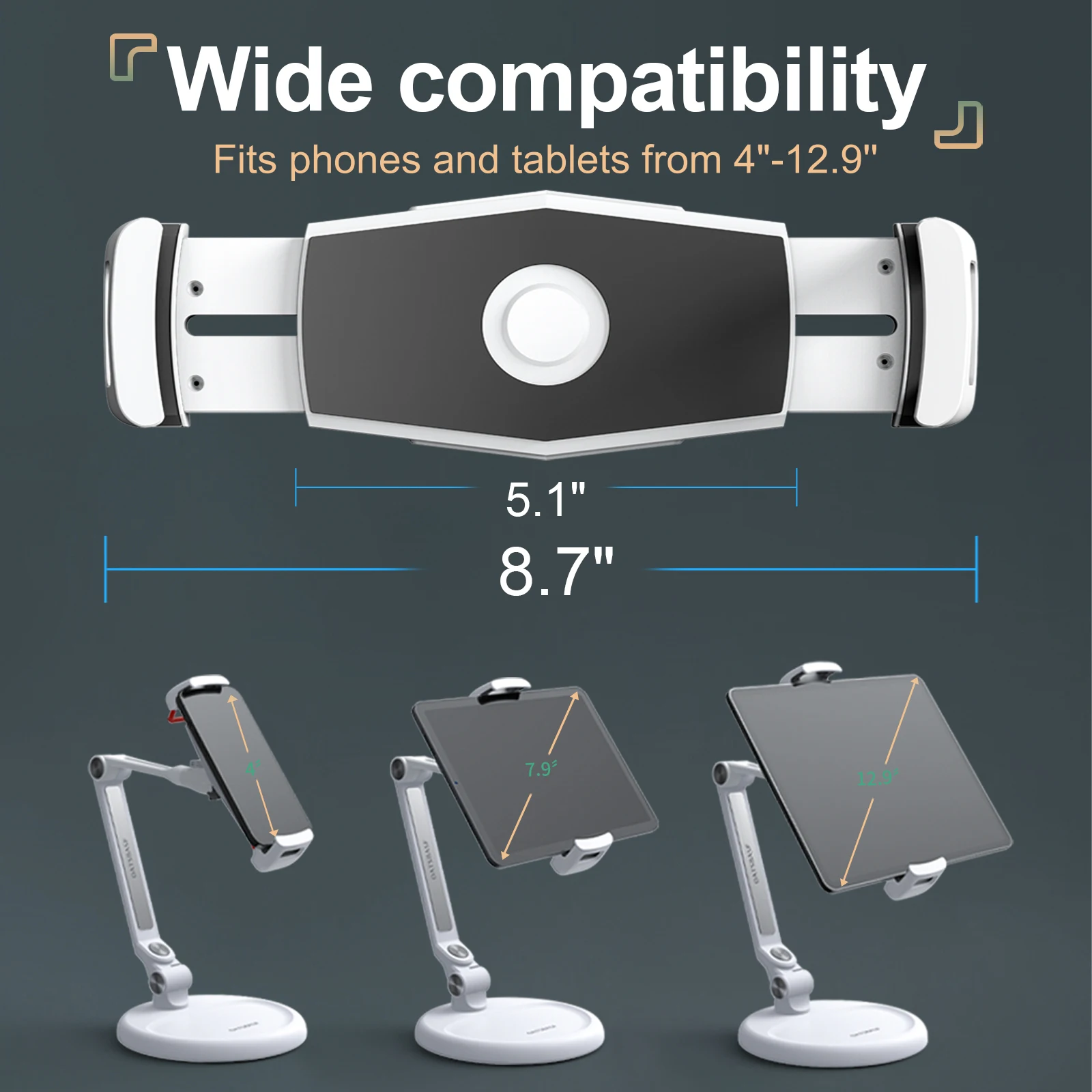 Oatsbasf Suporte do Telefone Pad Desk Suporte Ajustável Desktop Tablet Suporte de Telefone Celular Mesa Universal Rotatable Laptop Stand - Image 2