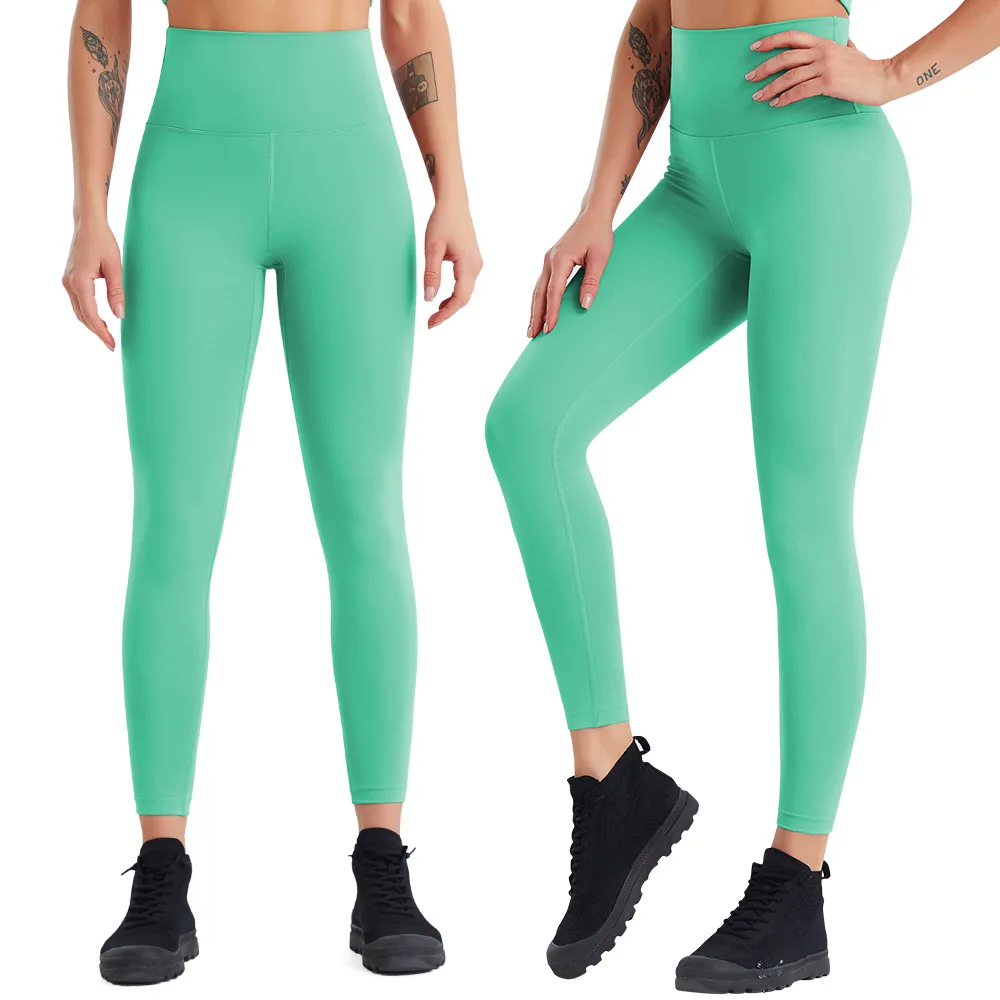 Yoga Pants Women's High-waisted Hip Lift Leggings Nude Quick Dry Running Fitness Long Pants  Spring 2024 Women Clothes