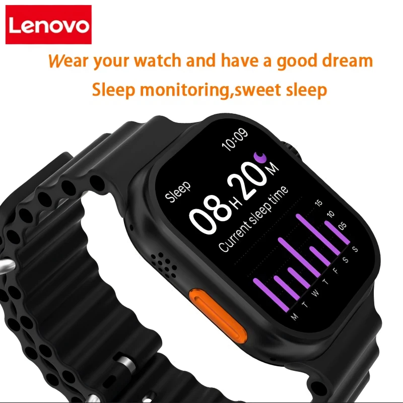 Lenovo 2026 Smartwatch Bluetooth Talk Message Alert Heart Rate Monitor Sports Watch for Android IOS Men Women Valentine Day Gift 2
