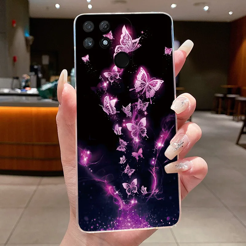 Luxury Clear Butterfly Flowers Soft Phone Case