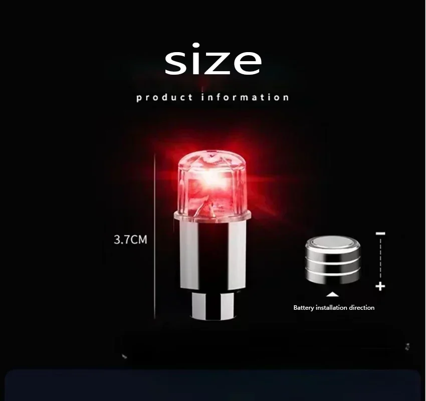 2/10Pcs Colorful LED Wheel Valve Lights Motorcycle Car Wheel Tire Valve Caps Universal Dustproof Bicycle Valve Cover