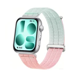 Breathable Nylon Sport Band Replacement Wristband - HUAWEI fit 5 - 4 - 3 (Bluish - pink)