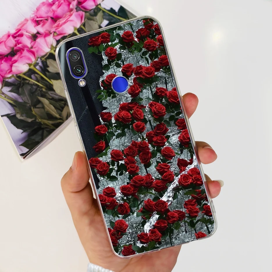 Fashionable Clear Silicone TPU Phone Case - Painted Design Cover