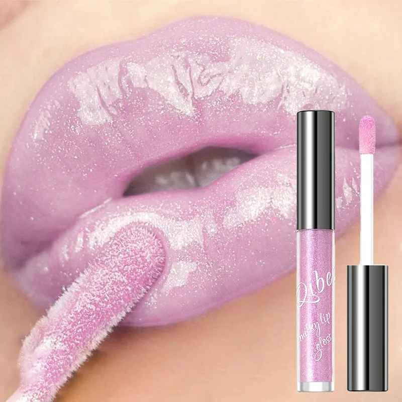 Luminous Taro Purple Lip Gloss with Gold Sparkle – Moisturizing & Plumping Gloss