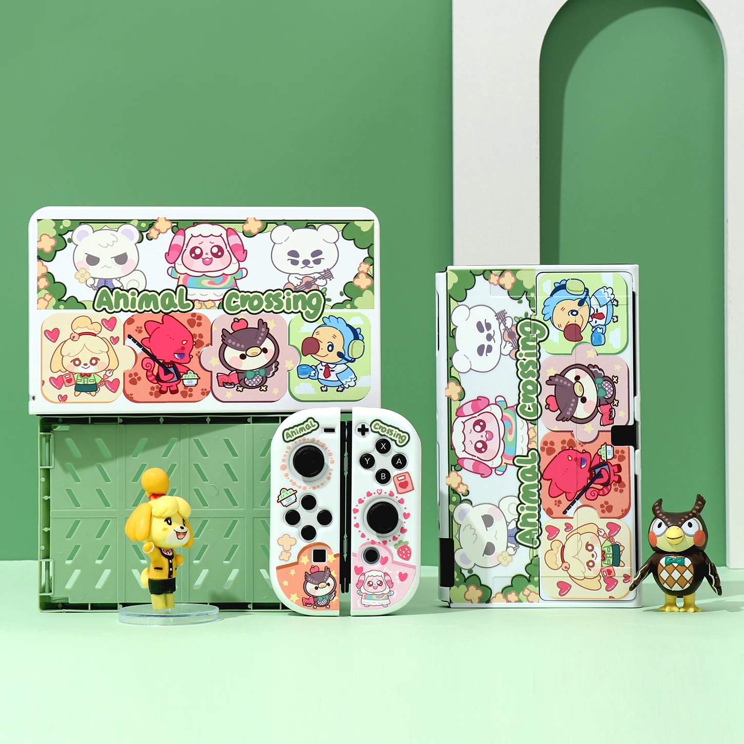 Custodia Funda Nintendo Switch Dockable Animal Crossing Cover Protettiva Per Nintendo Switch Joycon Controller Ns Switch