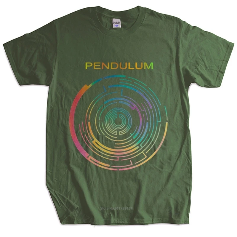 Men's Pendulum Drum and Bass Electronic Rock Music T-Shirt, Plus Size Loose Fit