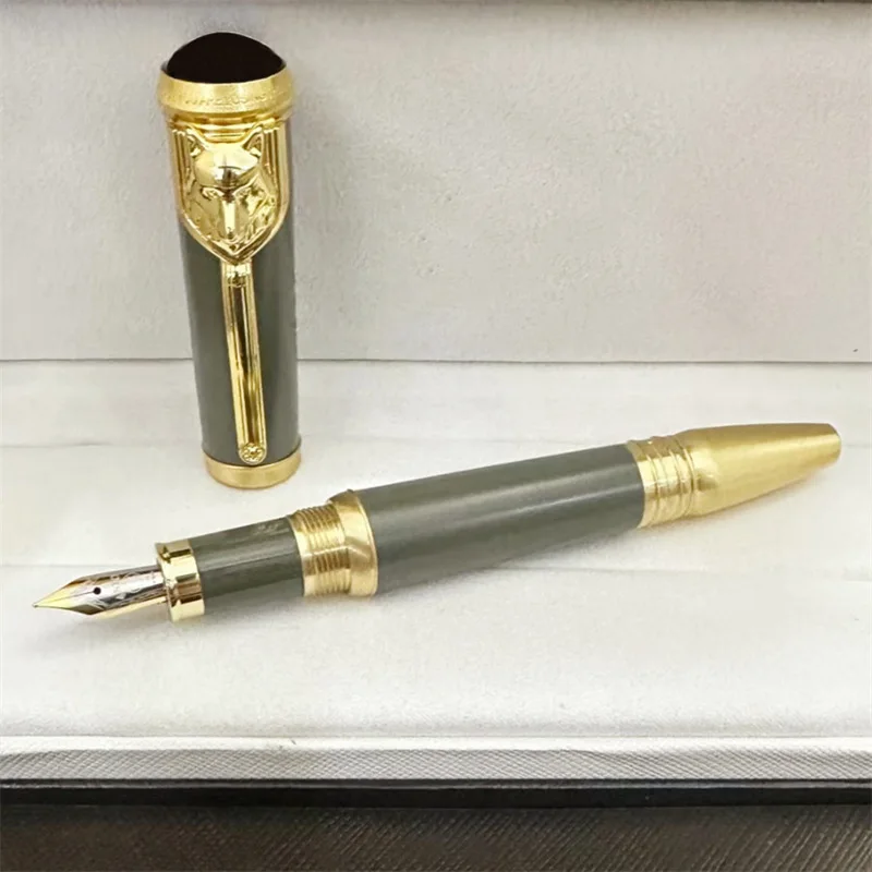 MB Limited Luxury Edition Rudyard Kipling Fountain Ink Ballpoint Rollerball Pens Writing Gift Stationery With Wolf Head Design