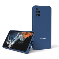 Soft Liquid Silicone Shockproof Phone Case - Enhanced Protection and Style - A21S (Sea Blue)