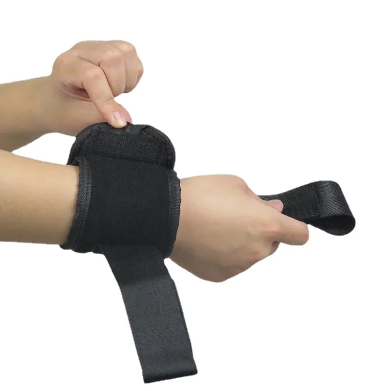 Verstellbarer Rückhalt gurt für medizinische Gliedmaßen bettlägeriger älterer Patienten schutz schwarz haltbarer Handgelenk-Knöchelfixateur-Binde gürtel