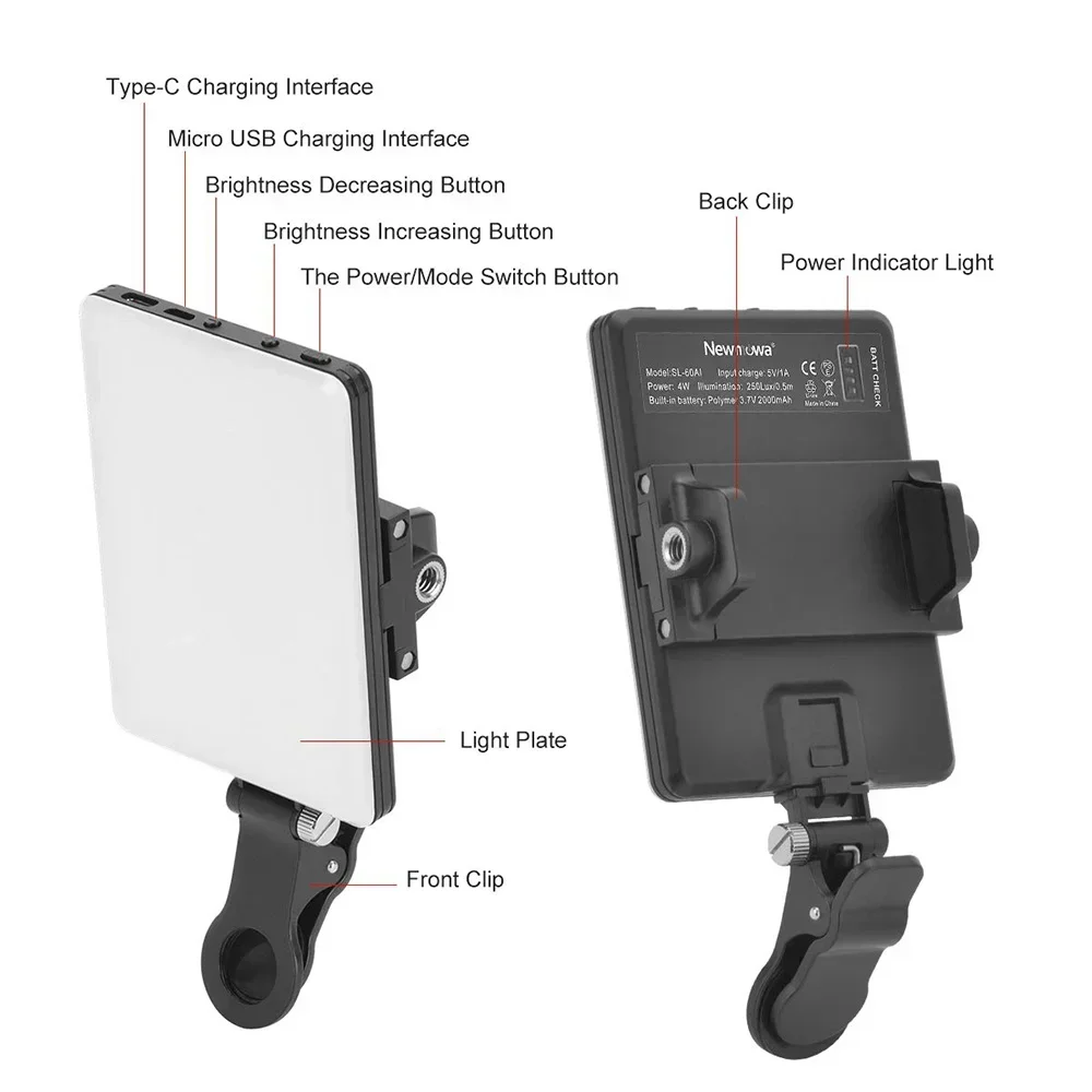LED Photography Lighting Kit LED Fill Light Mobile Phone Live Broadcast Selfie Video Conference Portable USB Charging Fill Lamp