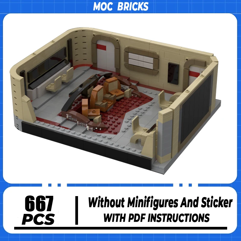 

Star Movie Series Moc Building Bricks Alliance Conference Room Model Technology Modular Blocks Construstion DIY Assembly Toys