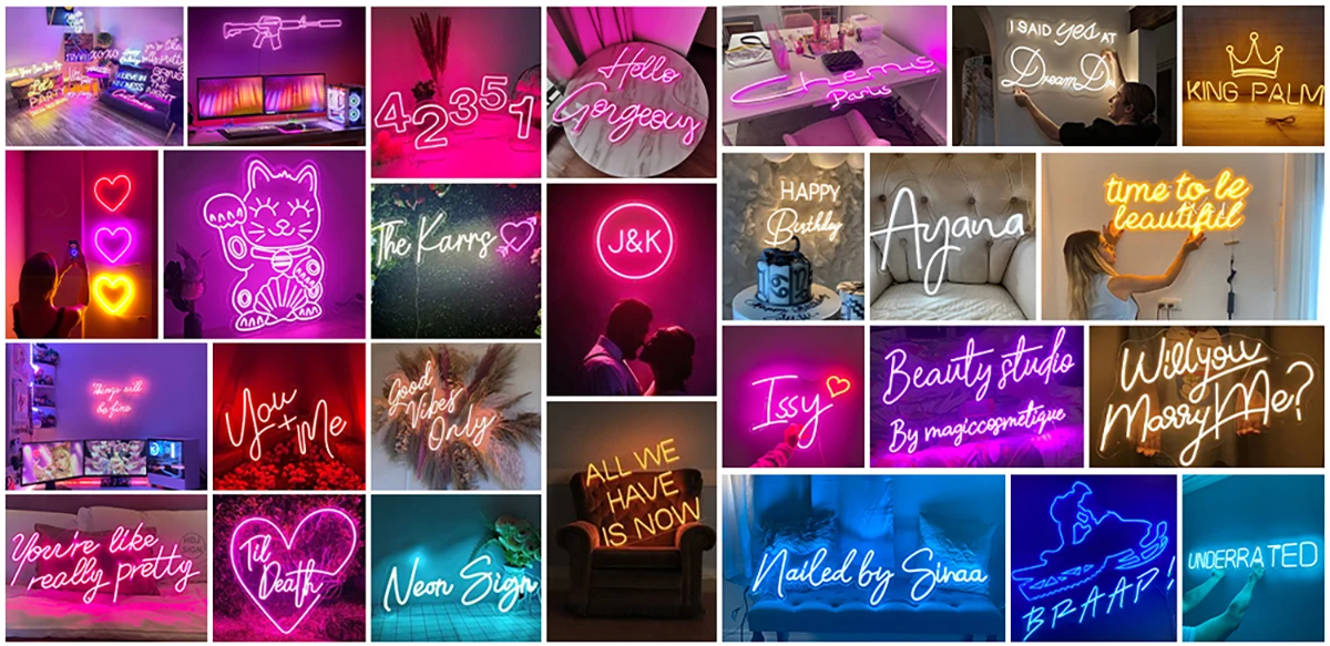 Custom LED Business Neon Signs for Home Bar Bedroom Wall Decor Light Up  Signs Name Text Logo for Wedding Party Dropshipping