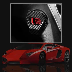 Elegant Engine Start/Stop Button Decorative Cover - Premium Auto Interior Accessory (Carbon fibre)