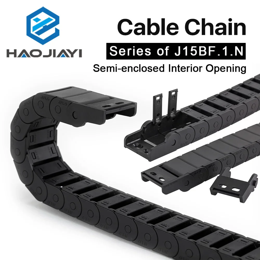 Cable Chain Semi-Enclosed Interior Opening 15x15 15x20 15x30 Drag Plastic Towline Transmission Machine Accessories