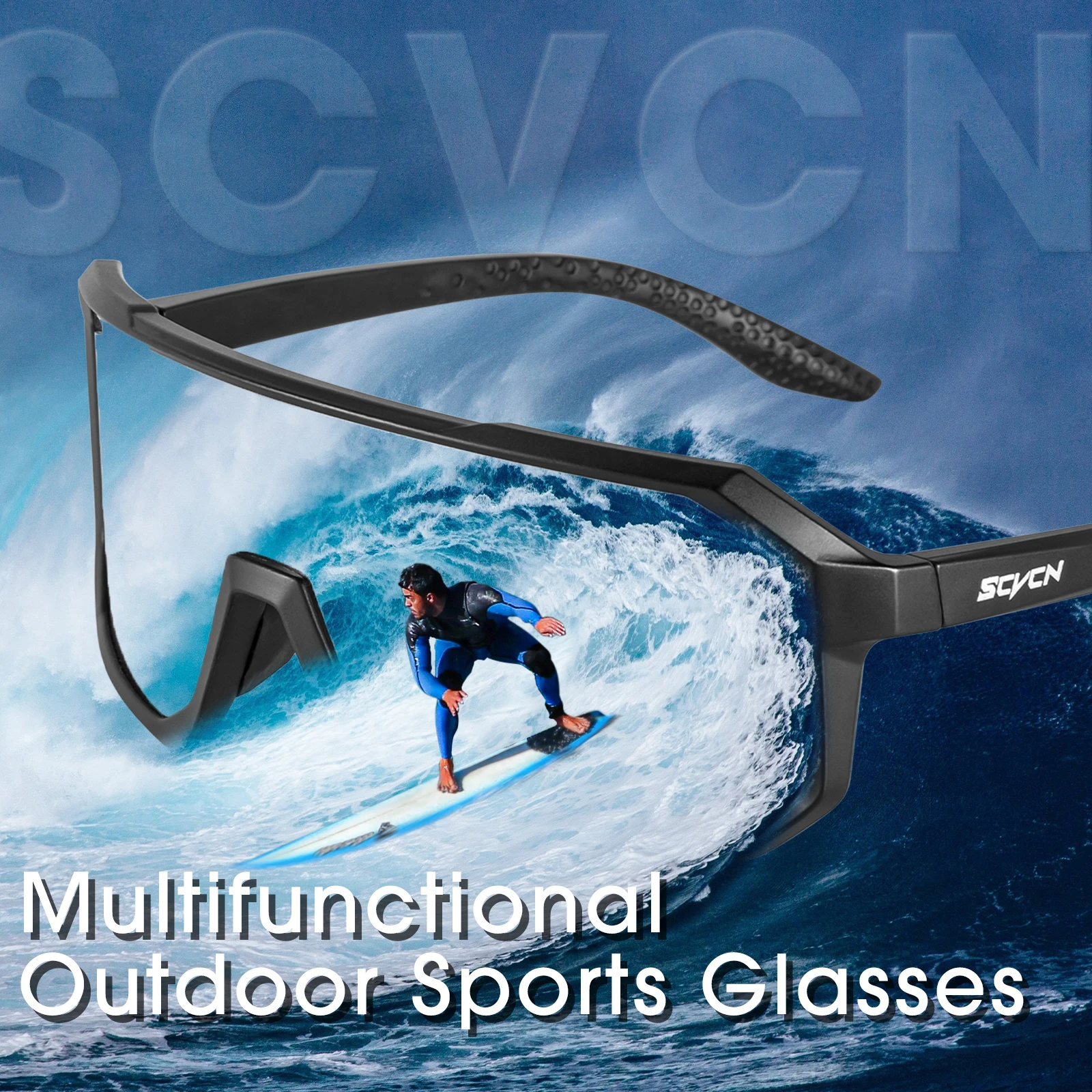 SCVCN Cycling Glasses Bike Sunglasses Men UV400 Eyewear Sports MTB